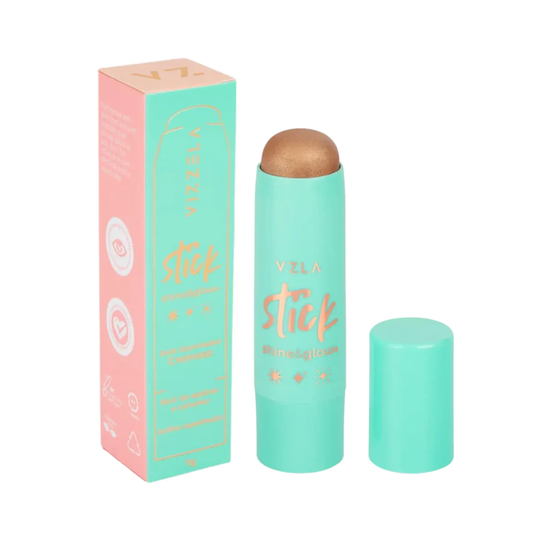 Iluminador Stick Vizzela Shine Glow Cor 03